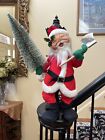 1981 /1967 Annalee 18” Christmas Santa Doll Chopping Xmas Tree Axe Large Vntg
