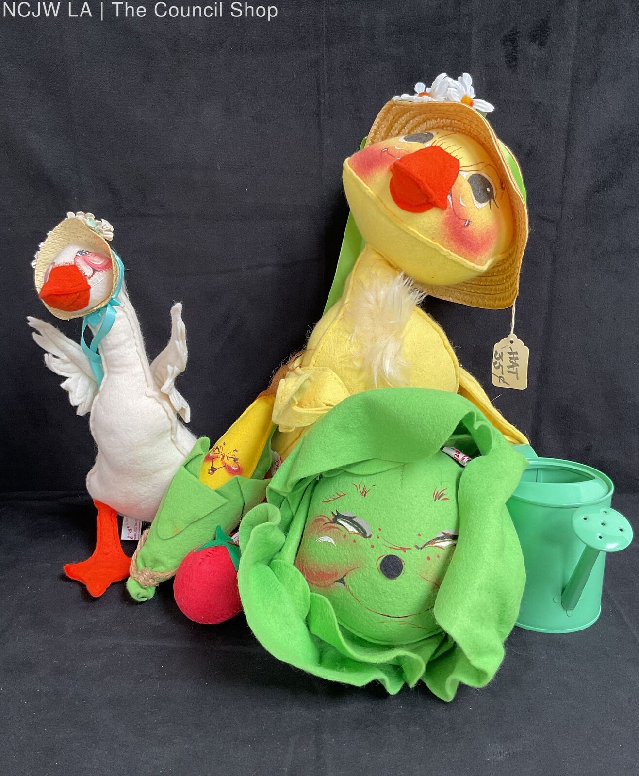 Vintage Annalee Decorative Dolls Ducks Vegetables Set of 5
