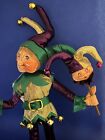 ANNALEE 9" DOLL "MARDI GRAS ELF" 2022 JESTER #262222 NWT Holding Jester Head