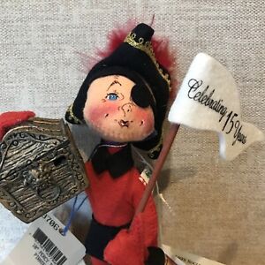 Annalee Dolls Percy The Pirate Elf 10” 1998 Social Event Commemorative Piece Tag