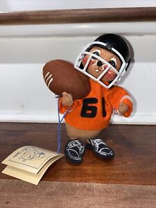 Annalee Doll Football Mouse Sports #2027 Orange Jersey and Helmet 6.5" VERY RARE
