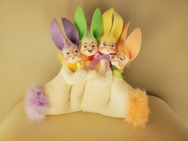 Vintage Annalee Mobilitee doll 8" Bunch Of Bunnies 2005