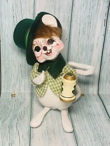 RARE Annalee St Patrick's Day Irish Mouse With Beer Stein 2006 Felt Posable Doll