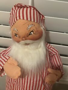 Annalee Large Santa Christmas Doll 1983 Night Gown 32 Inches USA Made