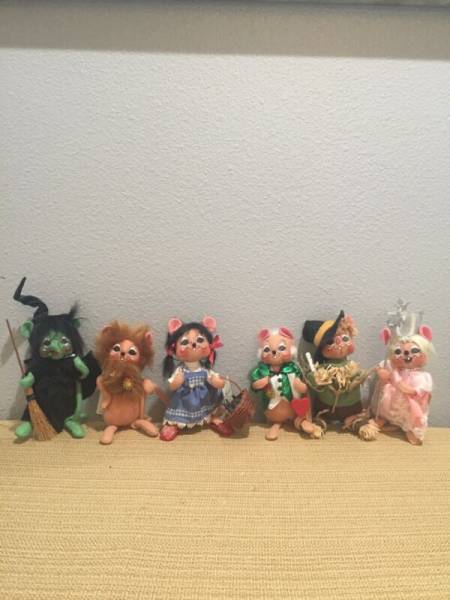 Lot of (7) 2008-2010 Wizard of OZ Annalee Plush Dolls with Tags