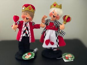 Annalee NEW 2 EXCLUSIVES- 7" King and Queen of Hearts  with Tags Signed Numbered