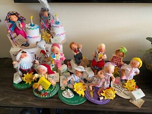 Annalee Lot of 12 Mobilitee SOCIETY CLUB Doll Kids with sun and pins