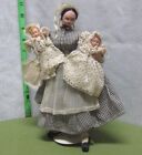 MUNECAS LAYNA DOLLS figure Country Woman w/ Twins 1950s Spain not Annalee