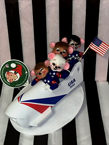 Annalee 5" Olympic Dreams Bobsledding Mice Exclusive 852222 100 Ltd SOLD OUT
