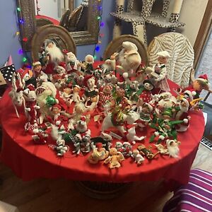 Annalee Lot Of 56 Dolls Christmas Holiday Rare