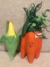 Annalee Dolls Vegetables Carrots And Ear Of Corn Vintage 90’s