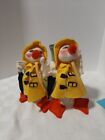 2 Annalee raincoat ducks W/ umbrella 1992 Mobility doll bird 6 "