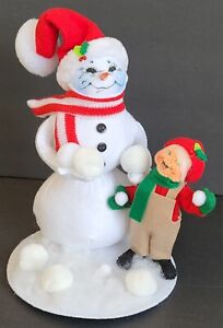 Annalee Doll Assembled In America Exclusive 9in Mr. Snowman And Child 862020
