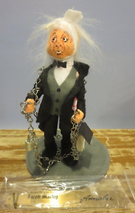 Vintage 1990 Annalee 10" Dickens Series Jacob Marley with Brass Plaque