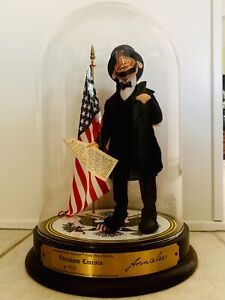 ANNALEE Folk Hero Series ‘Abraham Lincoln’ in Cloche Dome Doll #460