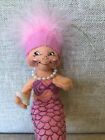 Annalee Dolls 6” Pink Mermaid Holding Seashell Ornament Store Exclusive 2001