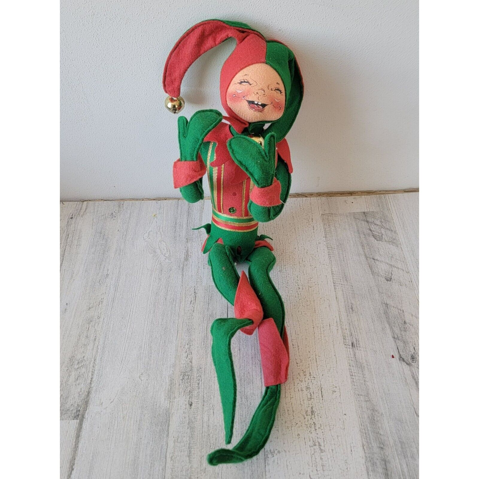 Annalee 1997 Jester large plush Xmas Decor bell