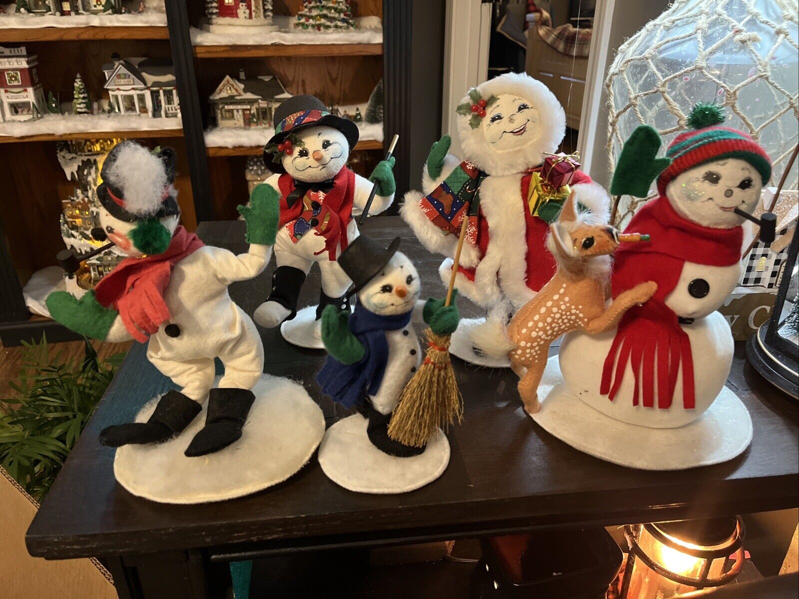 Vintage annalee Snowmen dolls collection  1990-2002 5 Total