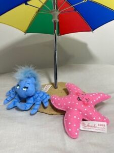 Annalee 2002 Beach Buddies Sand & Umbrella Starfish & Crab