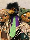 Annalee Dolls 10” Mr Crow’s Classroom Teacher Bunch Fall Crow Scarecrow Trio