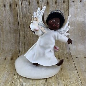 Annalee Angel Doll 1998 African American With Dove on Cloud Base Vintage 90s