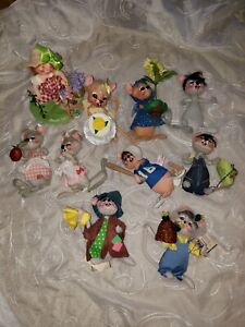 Annalee Dolls lot of 10 Birthday Spring Baseball Beekeeper Halloween