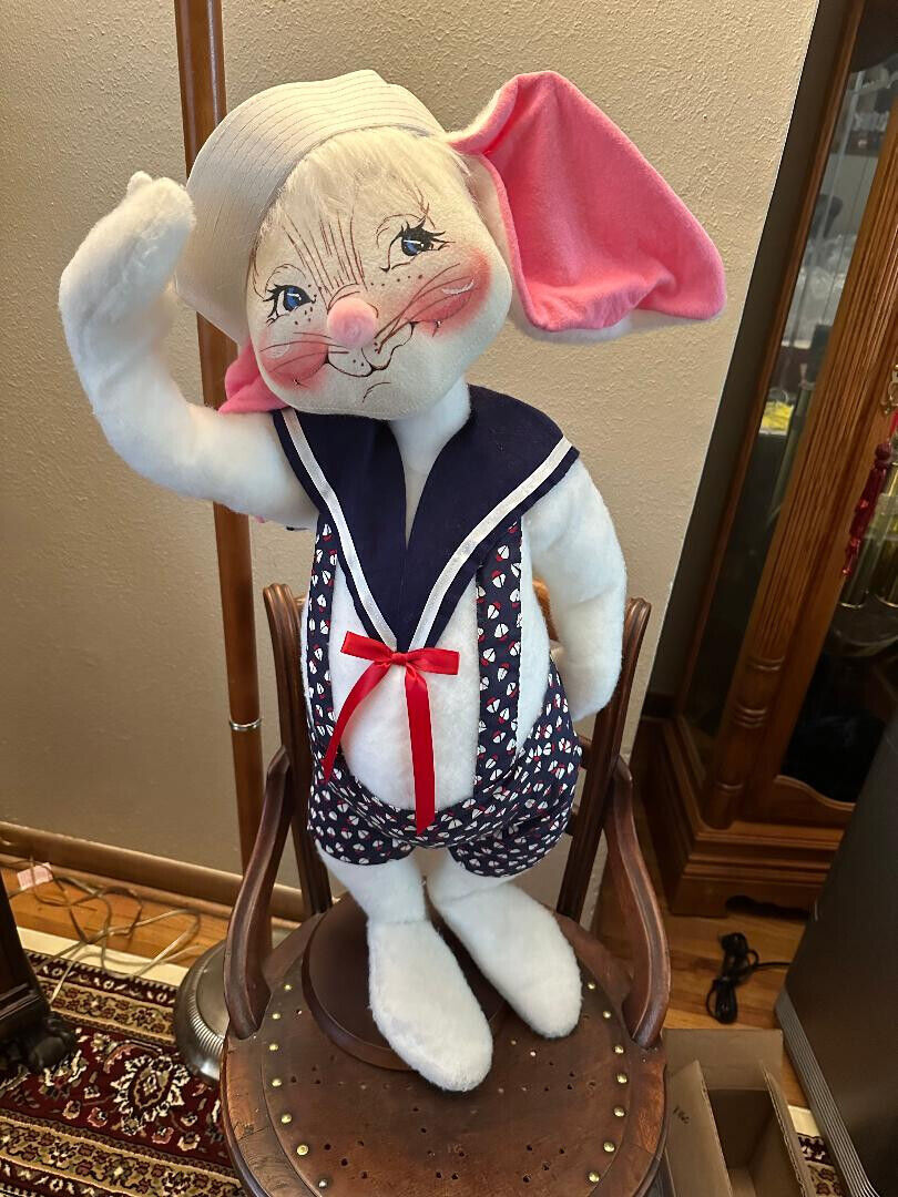 Annalee Dolls 30" Sailor Boy Bunny 2000 With Tags 082300 Hard Find  L@@K