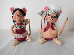 Vintage Original Annalee Indian Mice 308597 308597sqxt 309057