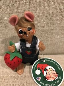Annalee Dolls Assembled In America Exclusive 5” Strawberry Mouse 2019  New Tags