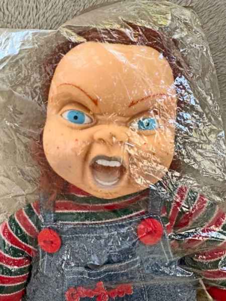 NOS Vintage Chucky Child’s Play 2 Window Suction Cup Doll MGM UA 1990 NIP NWT