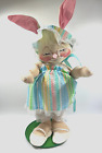 Annalee Rabbit Girl Doll Easter with Stand. 36" Tall 1996
