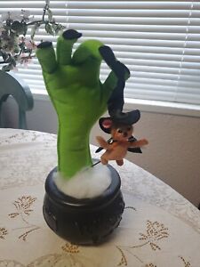 Annalee Halloween Hot Tub Green Hand Coming Out of a Cauldron Holding Witch NWT