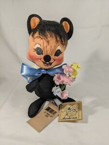 Annalee 10" Parker West Black Mouse NWT Flowers springtime. New with tags. Rare