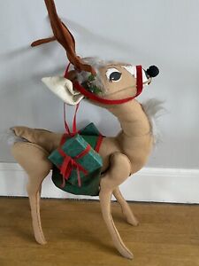 Vintage 1968 Annalee Doll Large 36" REINDEER with Saddlebags #6700
