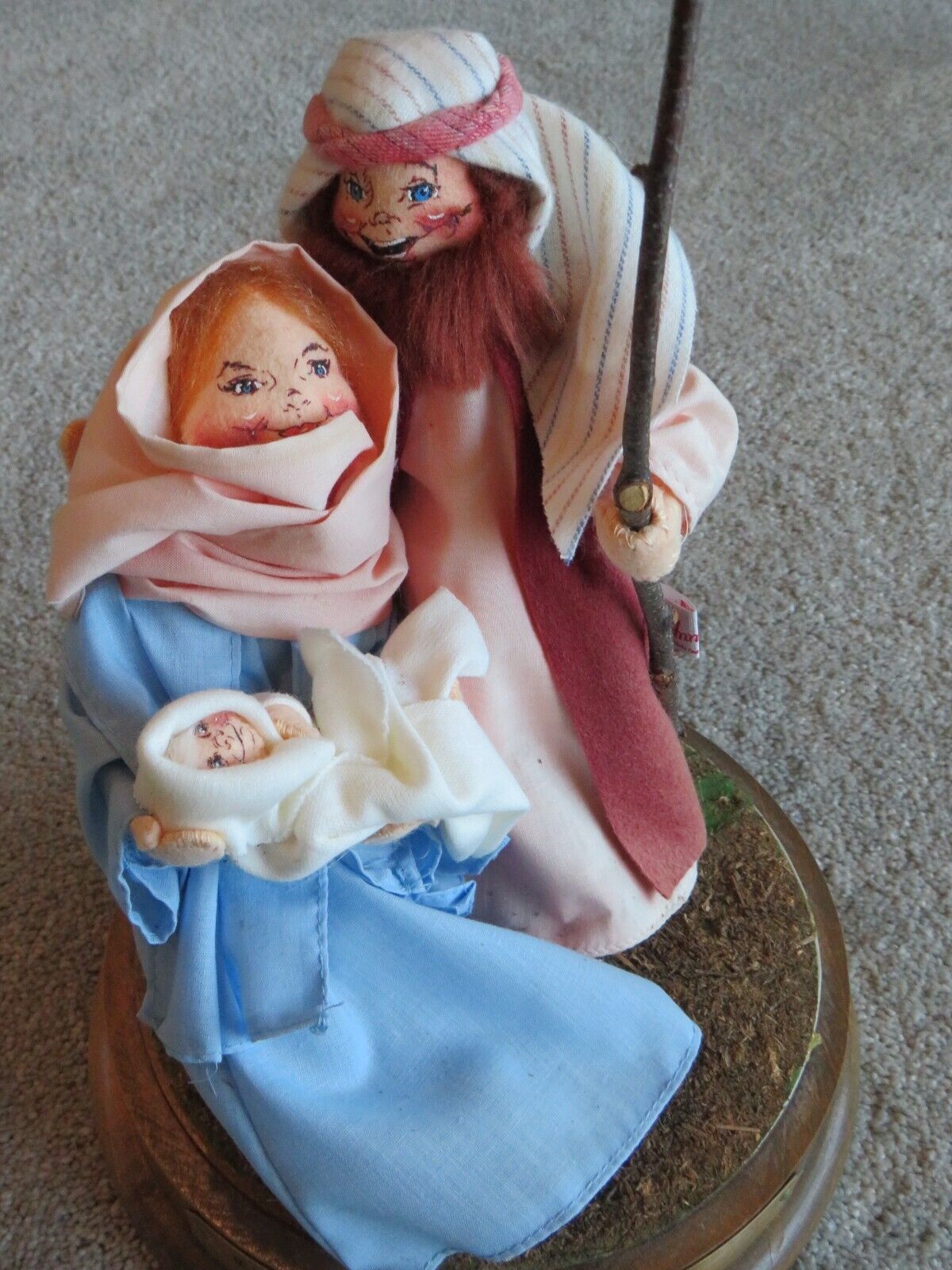 Annalee Anna Lee Nativity Jesus Mary Joseph statue Figure folk figurine doll