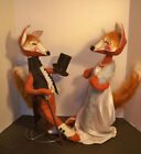 2 Vintage ANNALEE Lady & Escort large 21 inch Sophisticated FOX Couple 1981