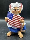 Annalee 6" Patriotic Fourth Of July BETSY ROSS Brown Mouse W/ Flag Doll 2013