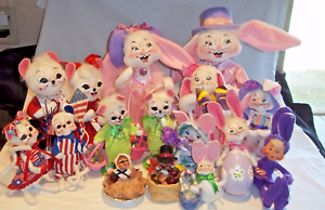 Annalee lot of various sizes/years Easter/Fourth of July Valentine Thanksgiving
