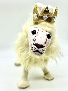 New ANNALEE 2013 6” ELEGANT LION Metallic Gold Crown Creamy Body Lt Blonde Mane