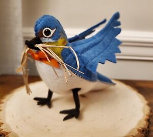 ANNALEE 4" Bluebird of Happiness 2021 #850321 blue bird building nest LIMITED ED