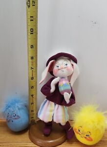 Annalee Dolls Easter Bunny  And Blue Yellow Egg lots