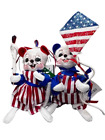 Annalee Patriotic 6" Girl Boy Mouse with Flag Kite with Original Tags USA
