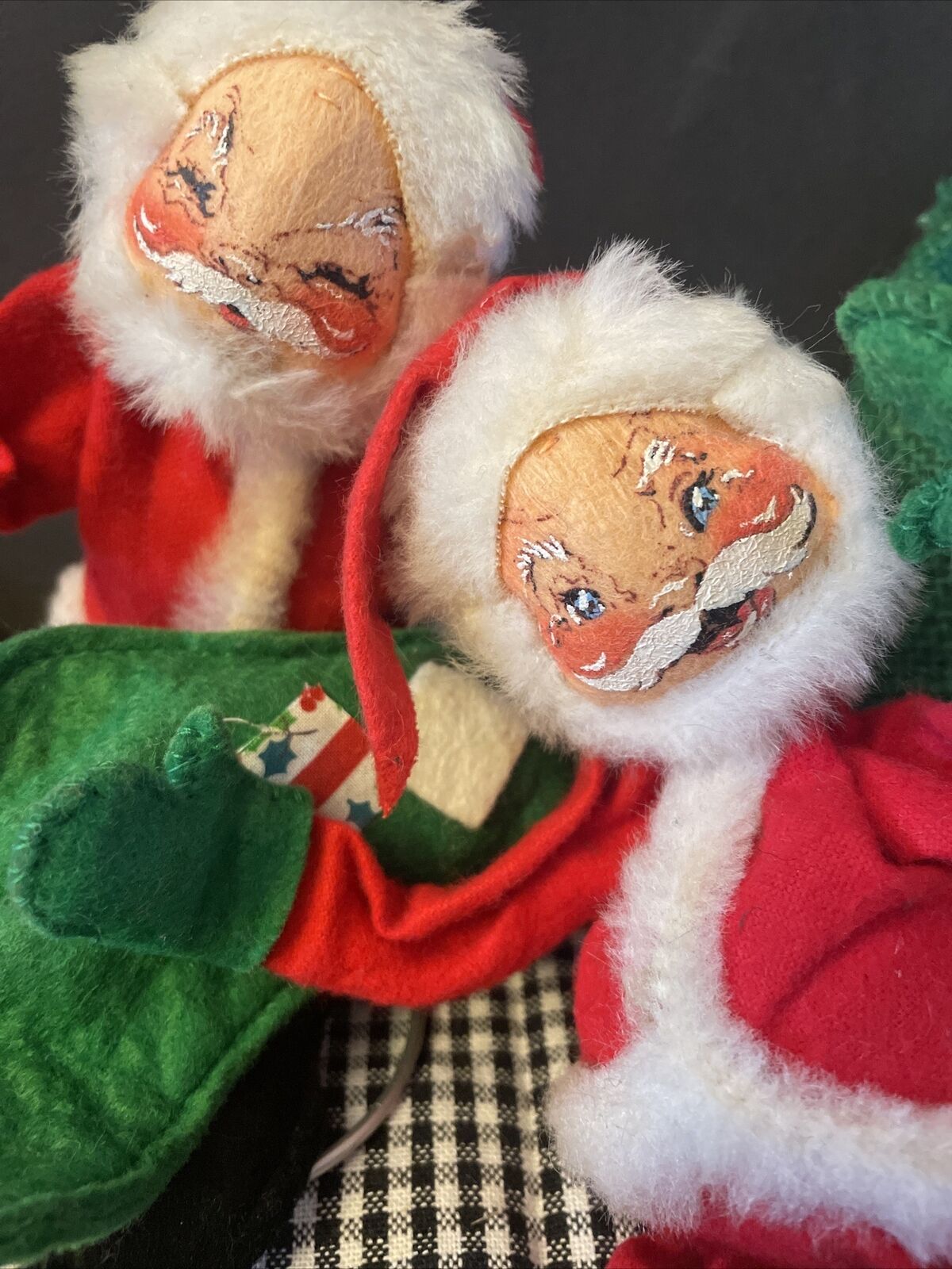 Vintage 1962-63  Annalee Christmas Doll Santa Claus With Gift Sack And Stocking