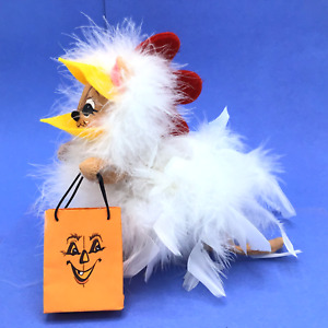 RARE  Annalee 2006 Chicken Trick or Treat Mouse 6" Halloween Chick Doll  -  EUC