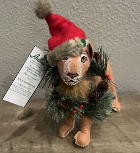Annalee 8" Rustic Pine Mountain Lion Christmas Felt Plush Posable Doll