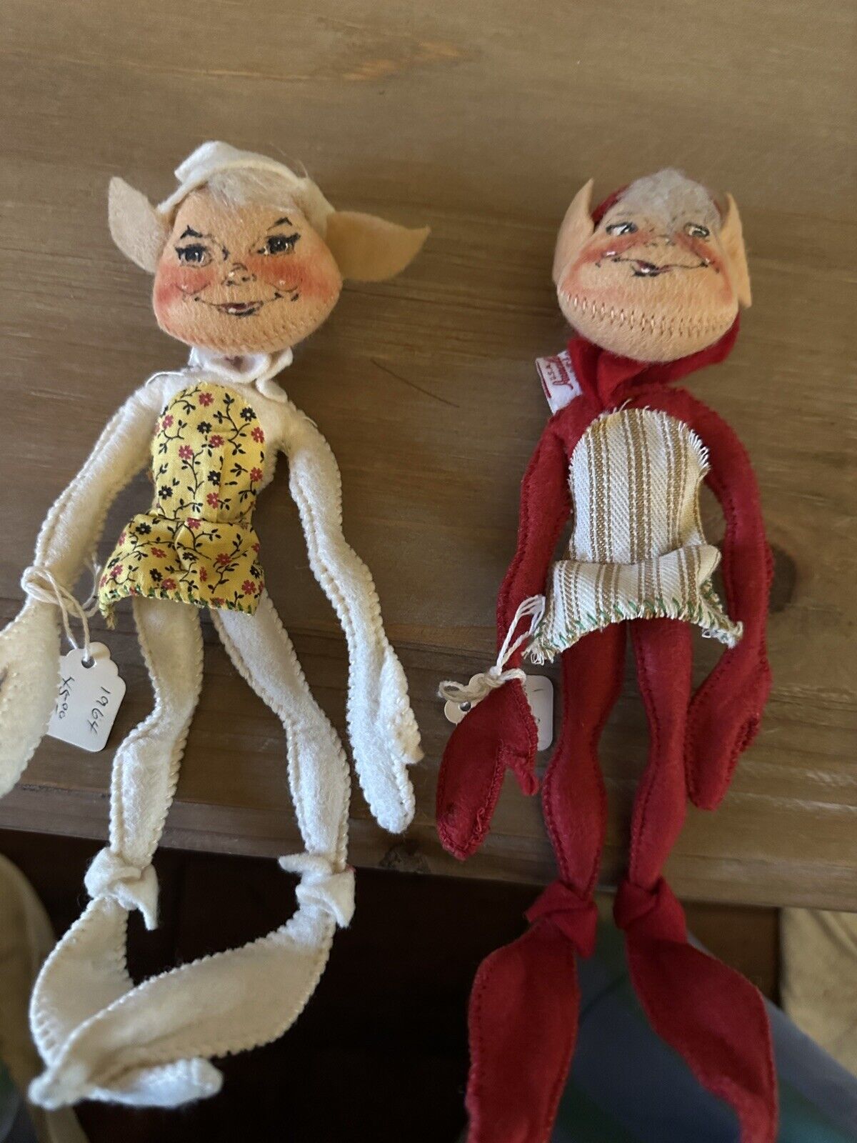 A Pair of 1963, 1964 Annalee Elves - Absolutely Darling!