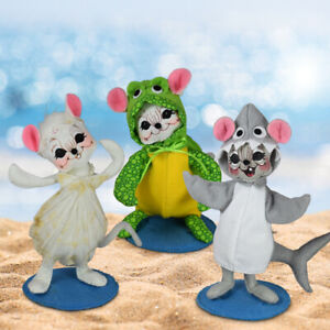 Annalee 2021 Set of 3 - 6" Wannabe Beach Mice - NEW Item 261221 261321 261421