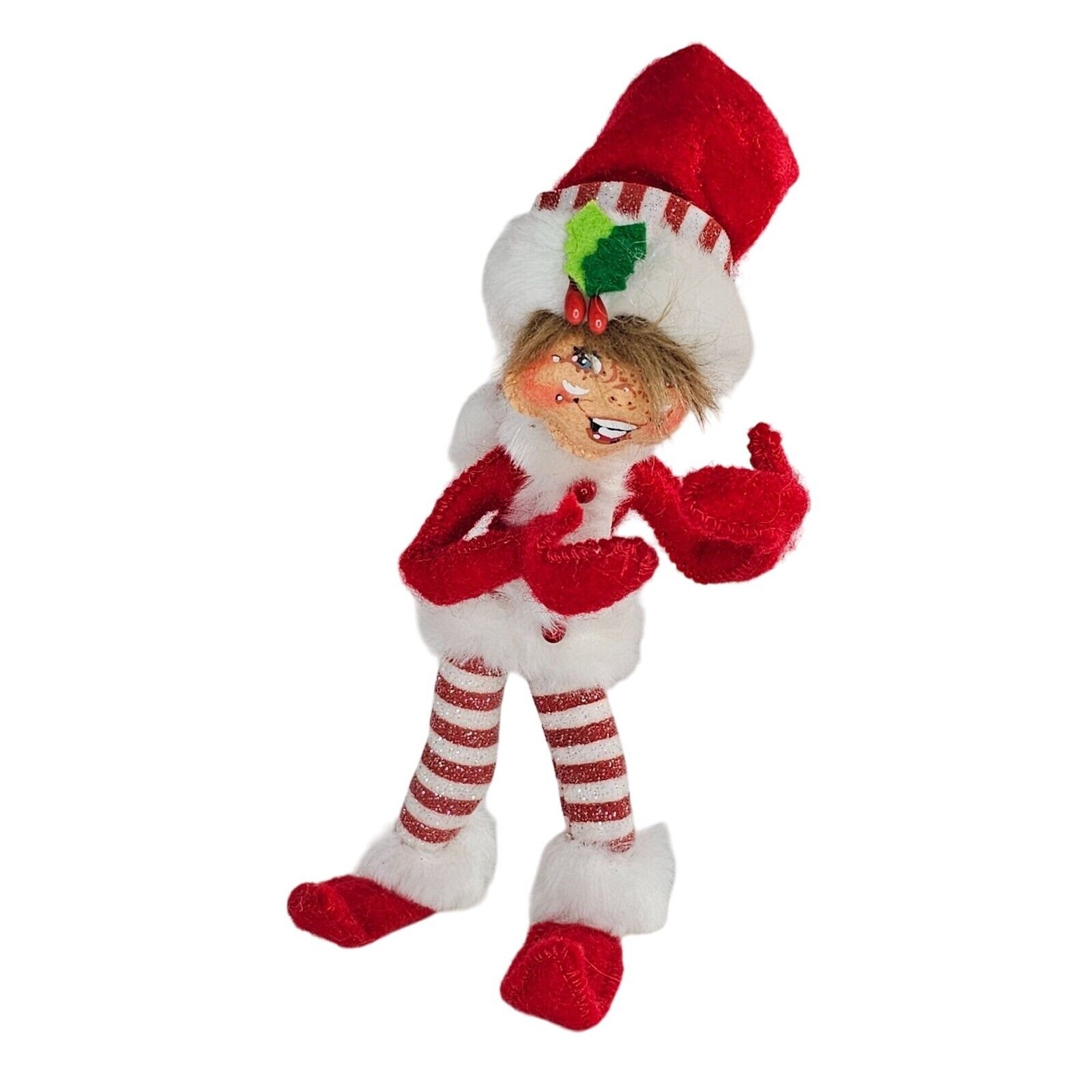 Annalee Red Shimmermint Elf #500311 Christmas Doll