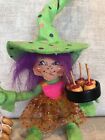 Annalee Dolls Rare 5” Halloween Green Party Elf Purple Hair Carmel Apples NWOT