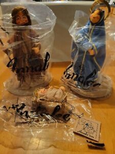 Vintage Annalee 3 Piece Nativity Set 1998 Mary 9", Joseph 9" & Baby Jesus 3"